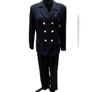 Vintage Meryl Fashions Black "Mob" Suit 12P